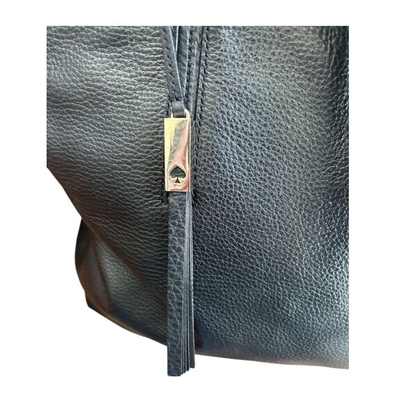 Kate Spade New York Black Byrdie Sawyer Pebbled Leather Tote Shoulder Bag Purse - Picture 6 of 6